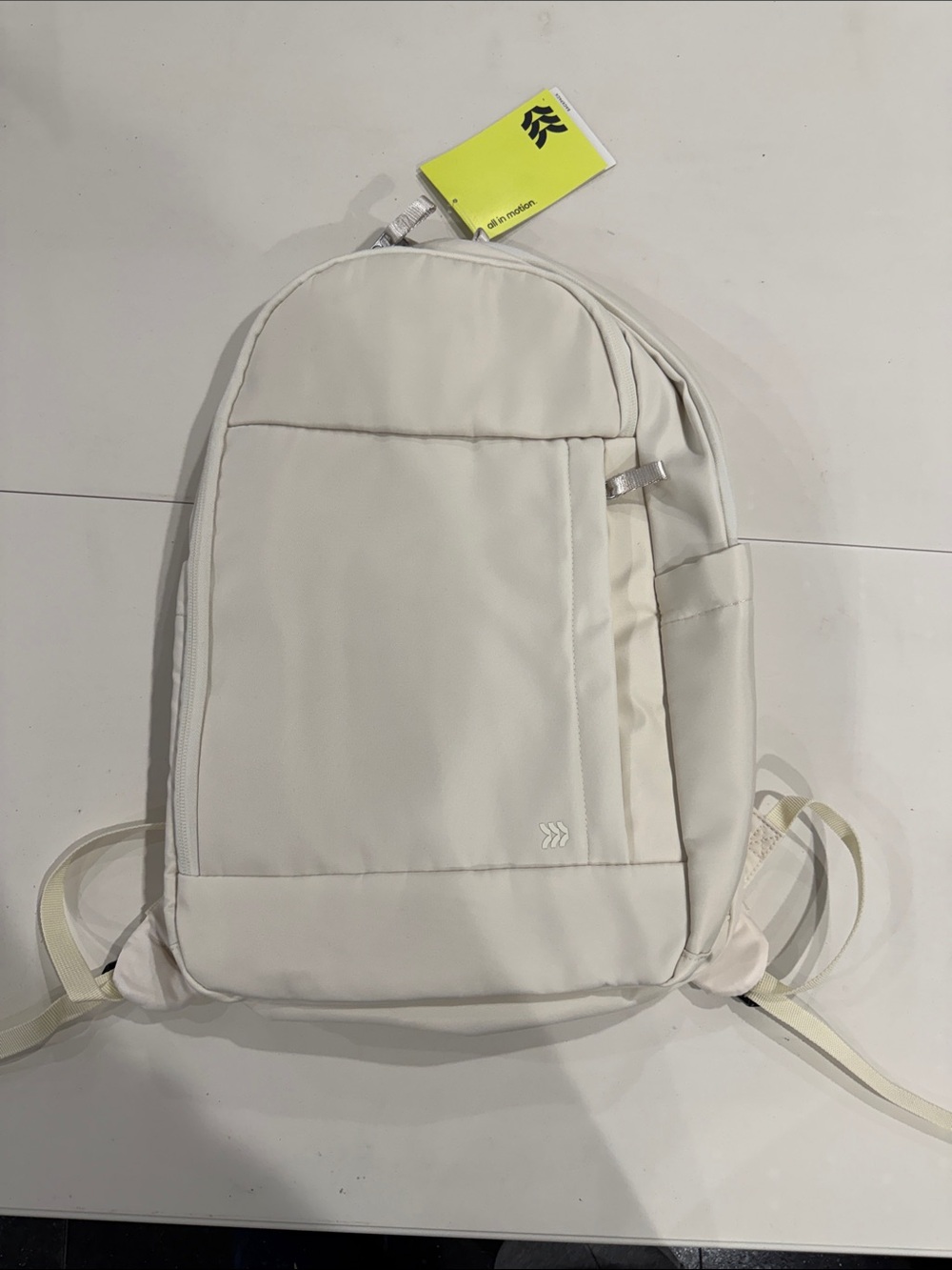 all in motion White Minimalist Men's Backpack